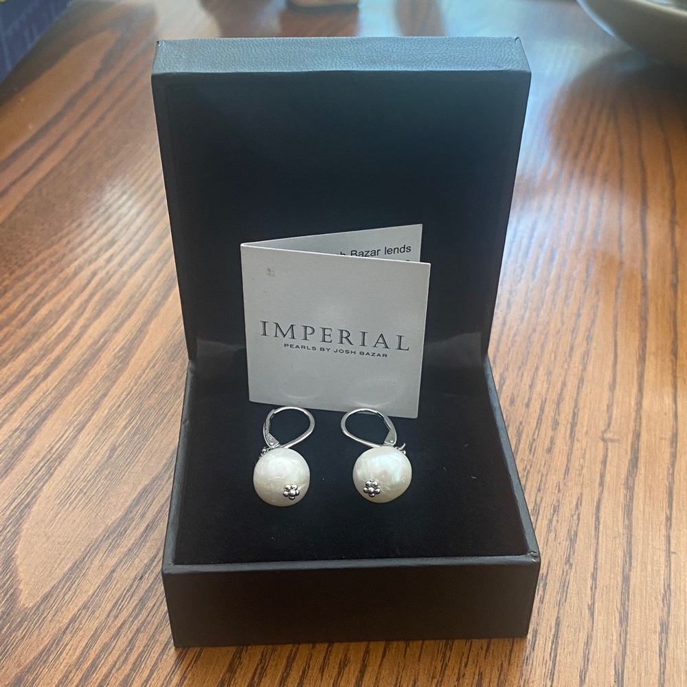 White Pearl Earrings
